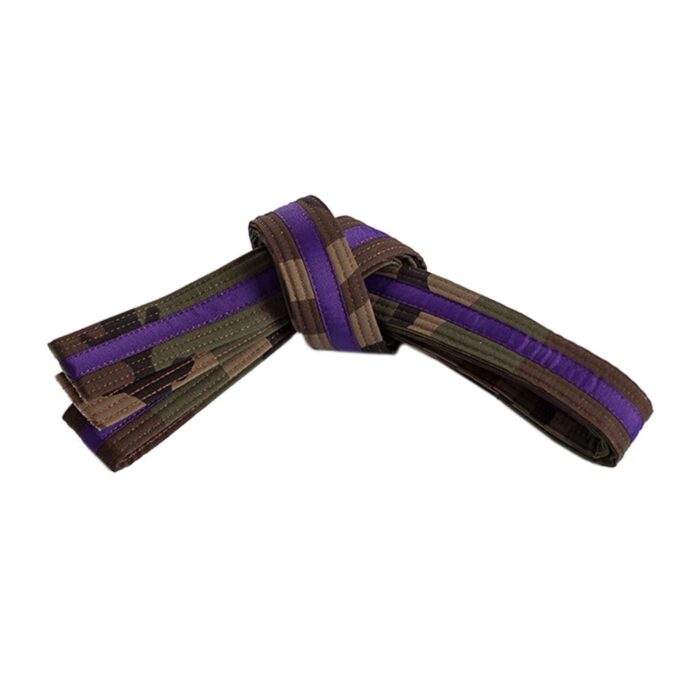 Double Wrap Camouflage Striped Martial Arts Belt