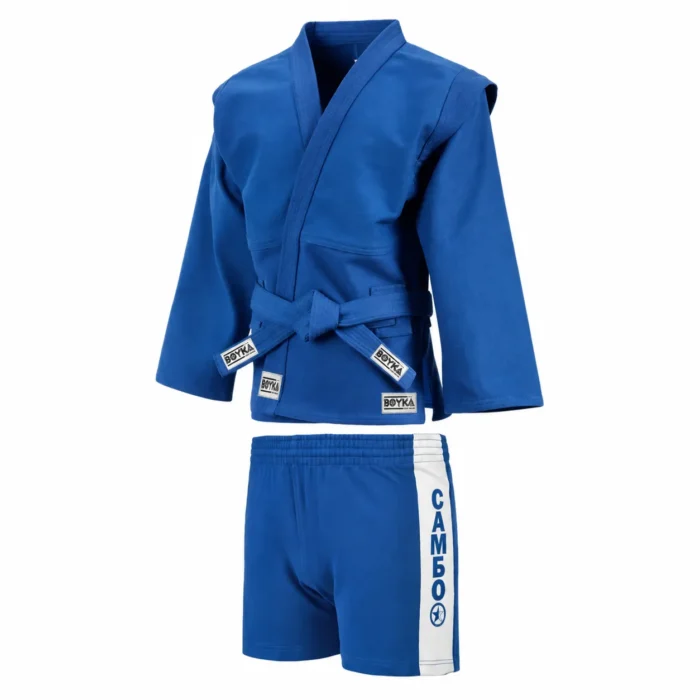 Boyka Blue Sambo Jacket and Shorts Set with Belt