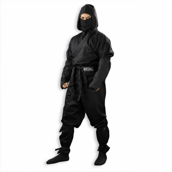 Boyka Black Satin Ninja Uniform with Sash Belt