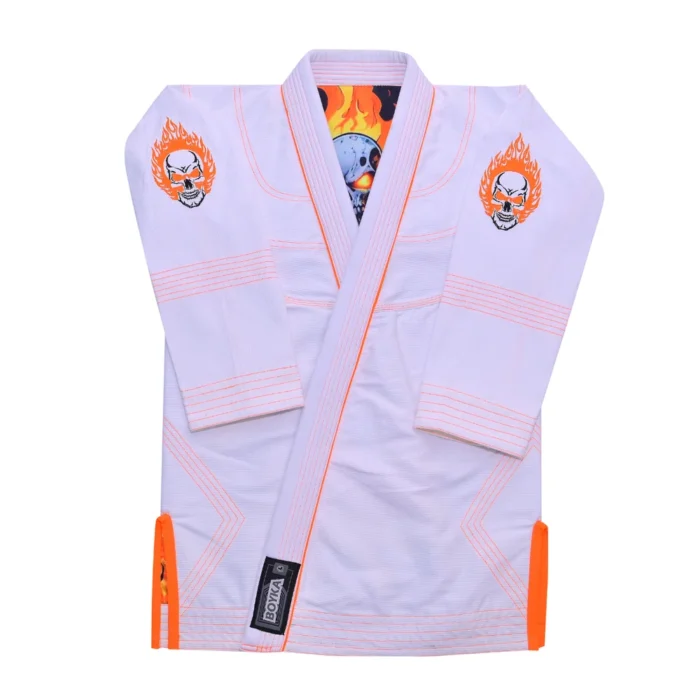 Fire White Orange 12 BJJ Gi