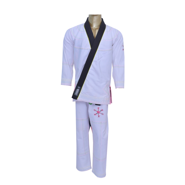 White Black Pink BJJ Gi