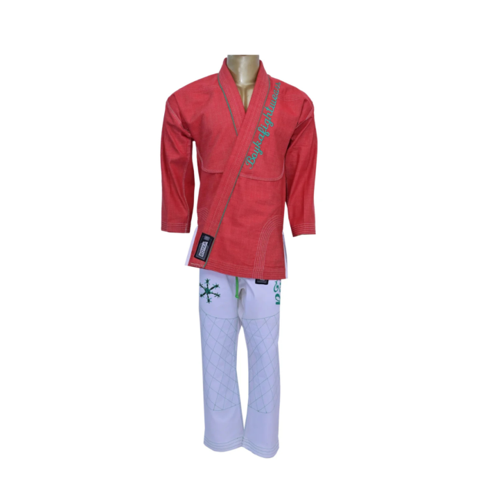 Red Green Denim BJJ Gi