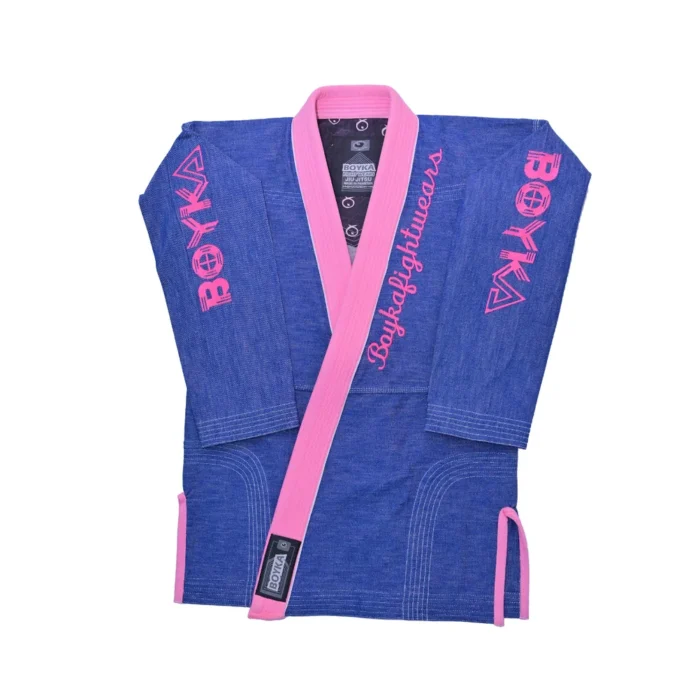 Blue Pink Denim BJJ Gi