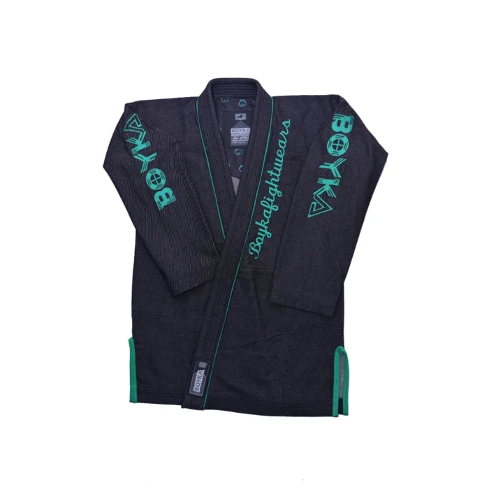 Black Green Denim BJJ Gi