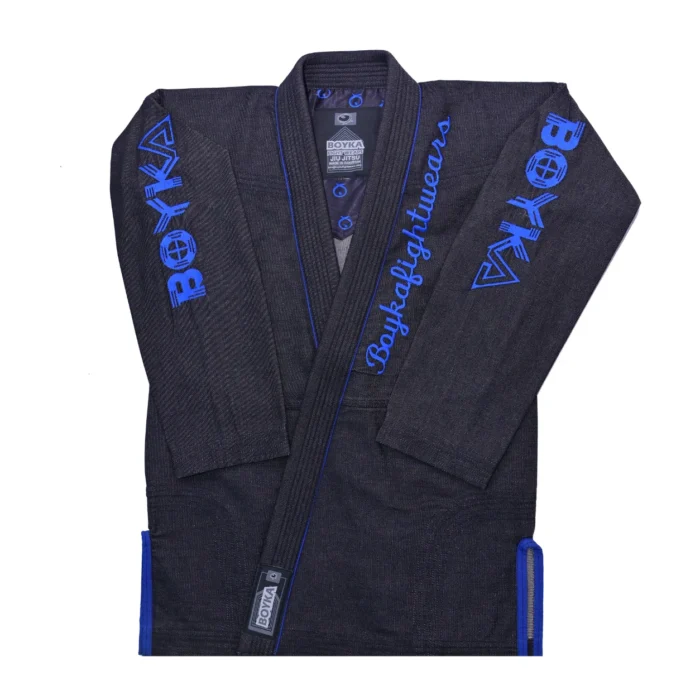 Black Blue Denim BJJ Gi