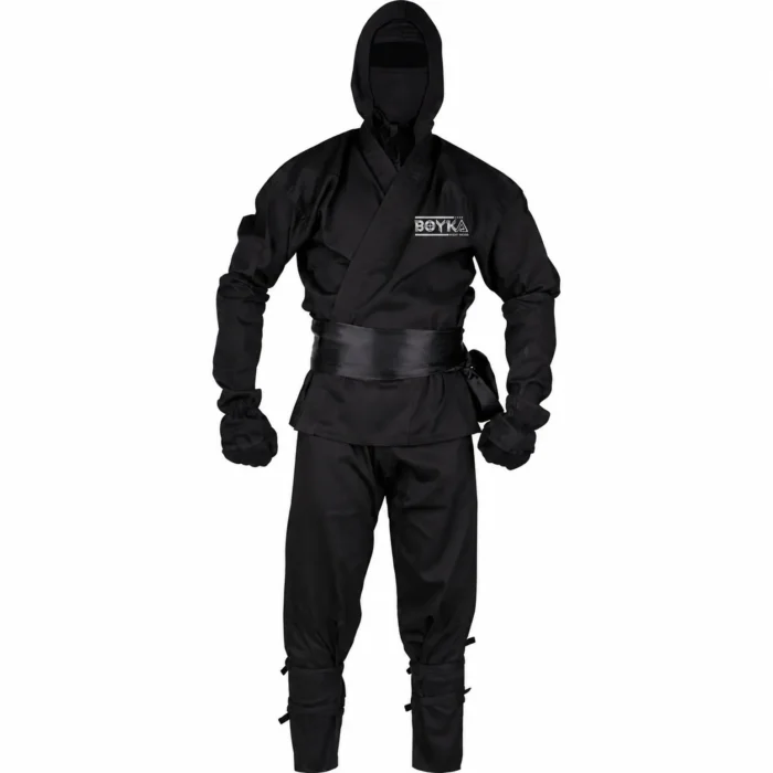 Boyka Black Ninja Training Uniform with Hood and Obi Belt