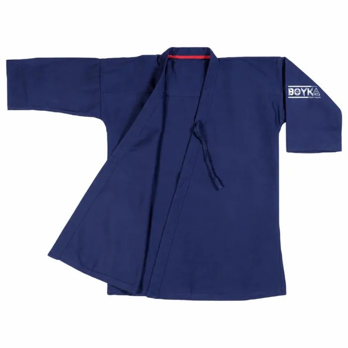 Boyka Navy Blue Kendo Jacket with Red Collar Accent