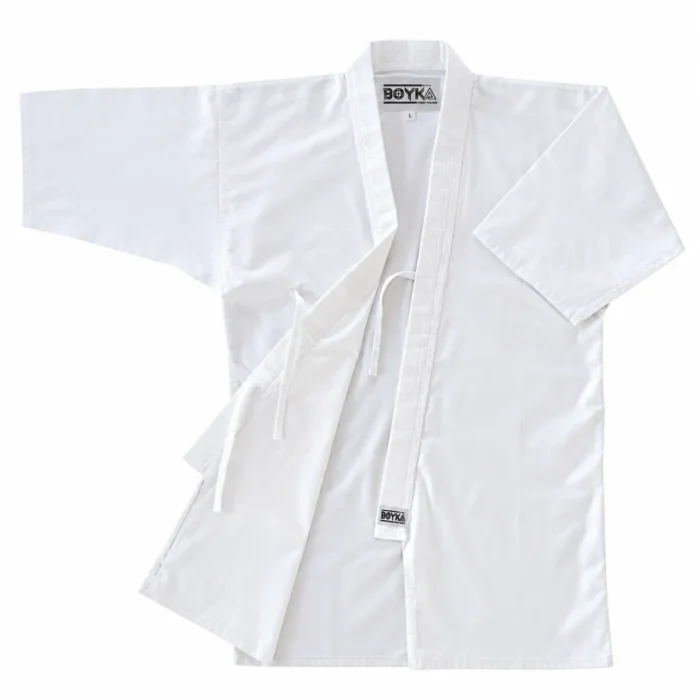 Boyka White Kendo Jacket with Woven Collar Label