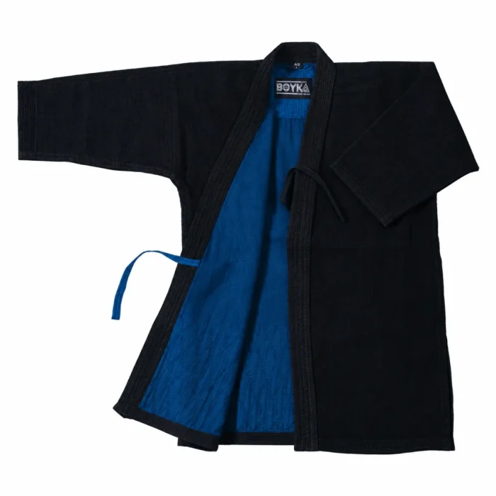 Boyka Black Kendo Jacket with Royal Blue Inner Lining