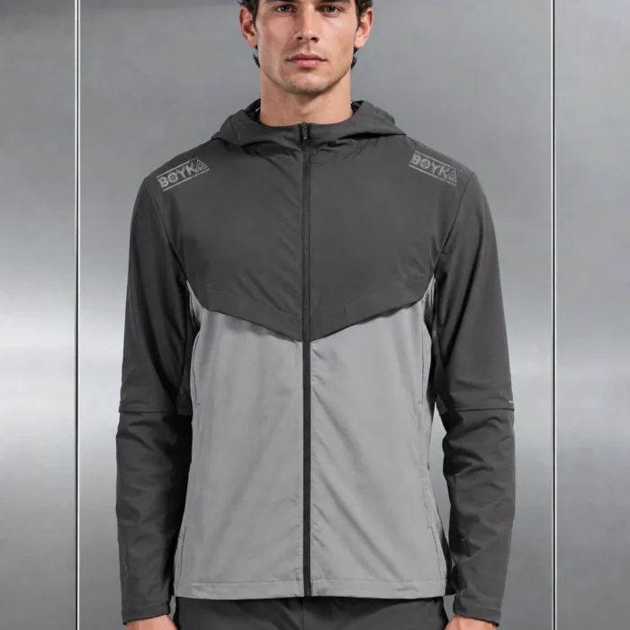 Lightweight Colorblock Tracksuit – Grey