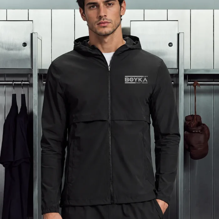 Hooded Training Tracksuit – Black