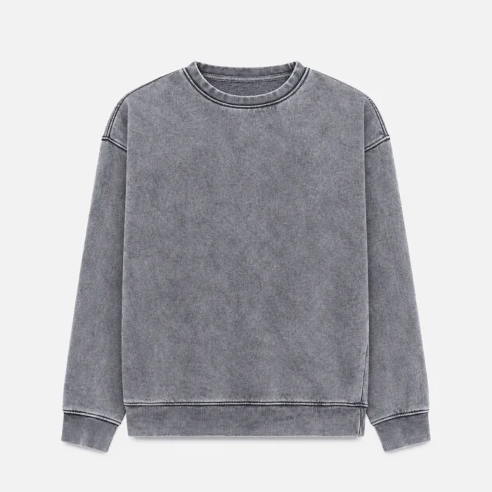 Washed Crewneck Sweatshirt – Grey