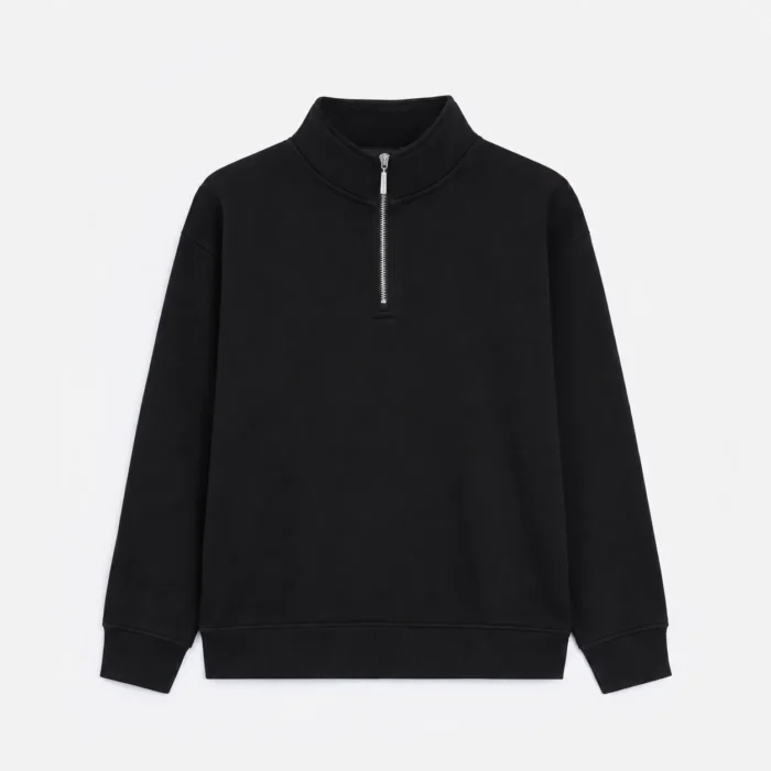 Half-Zip Sweatshirt – Black