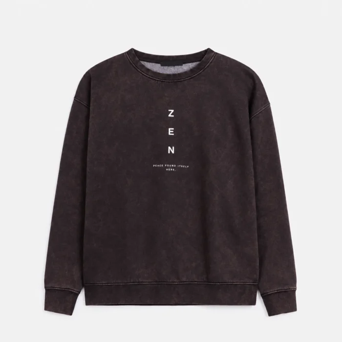 Graphic Crewneck Sweatshirt – Dark Brown