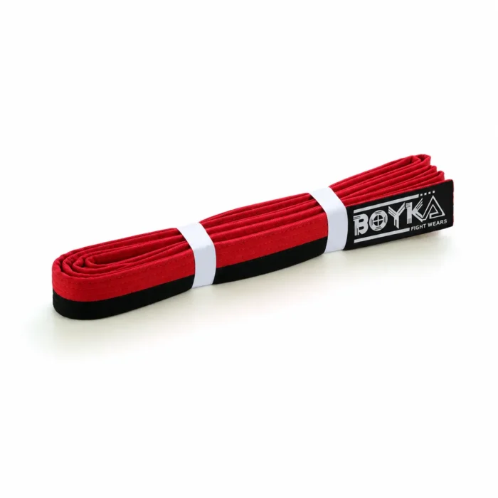Premium Two-Tone Judo Belt – Red & Black