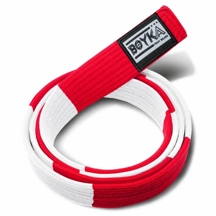 Premium Judo Belt – Red & White