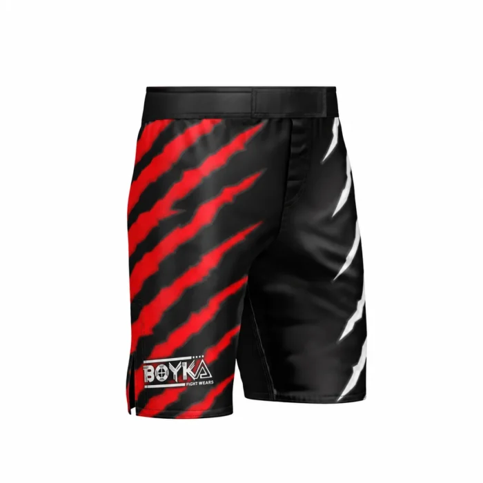 Strike MMA Shorts – Black, Red & White