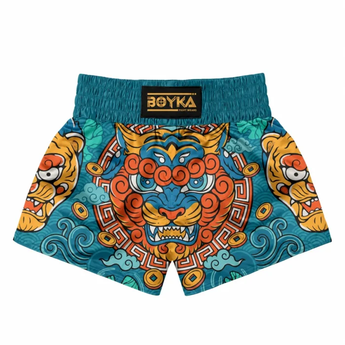 Guardian Tiger Muay Thai Shorts – Teal & Orange