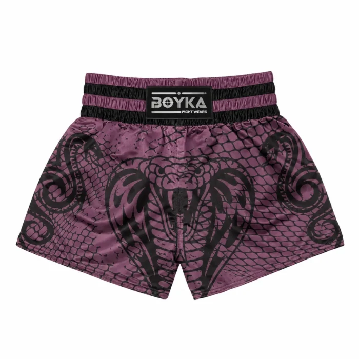 Dragon Tattoo Muay Thai Shorts – Purple & Black