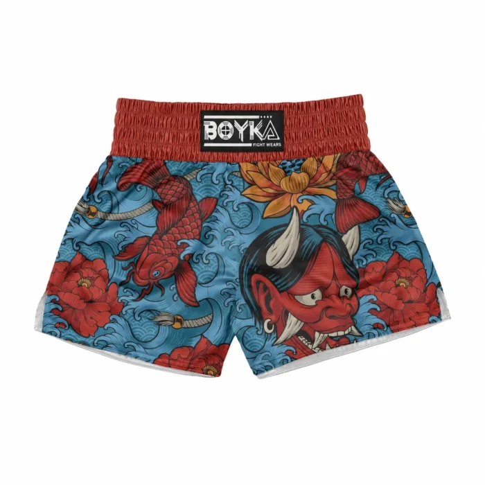 Oni Koi Muay Thai Shorts – Blue & Red
