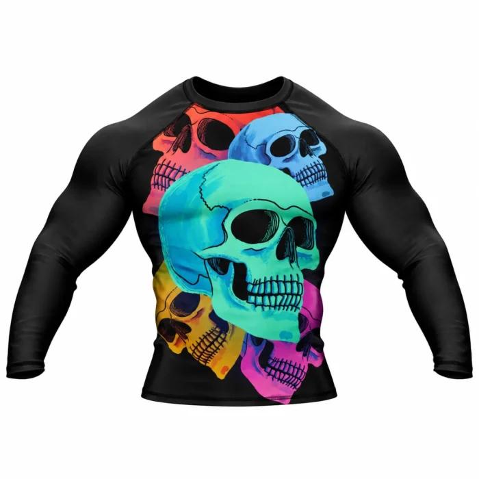 Color Burst Skull Rashguard